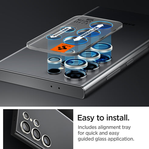 Protector de lente Spigen Galaxy S24 Ultra – Optik Pro EZ Fit (paquete de 2)